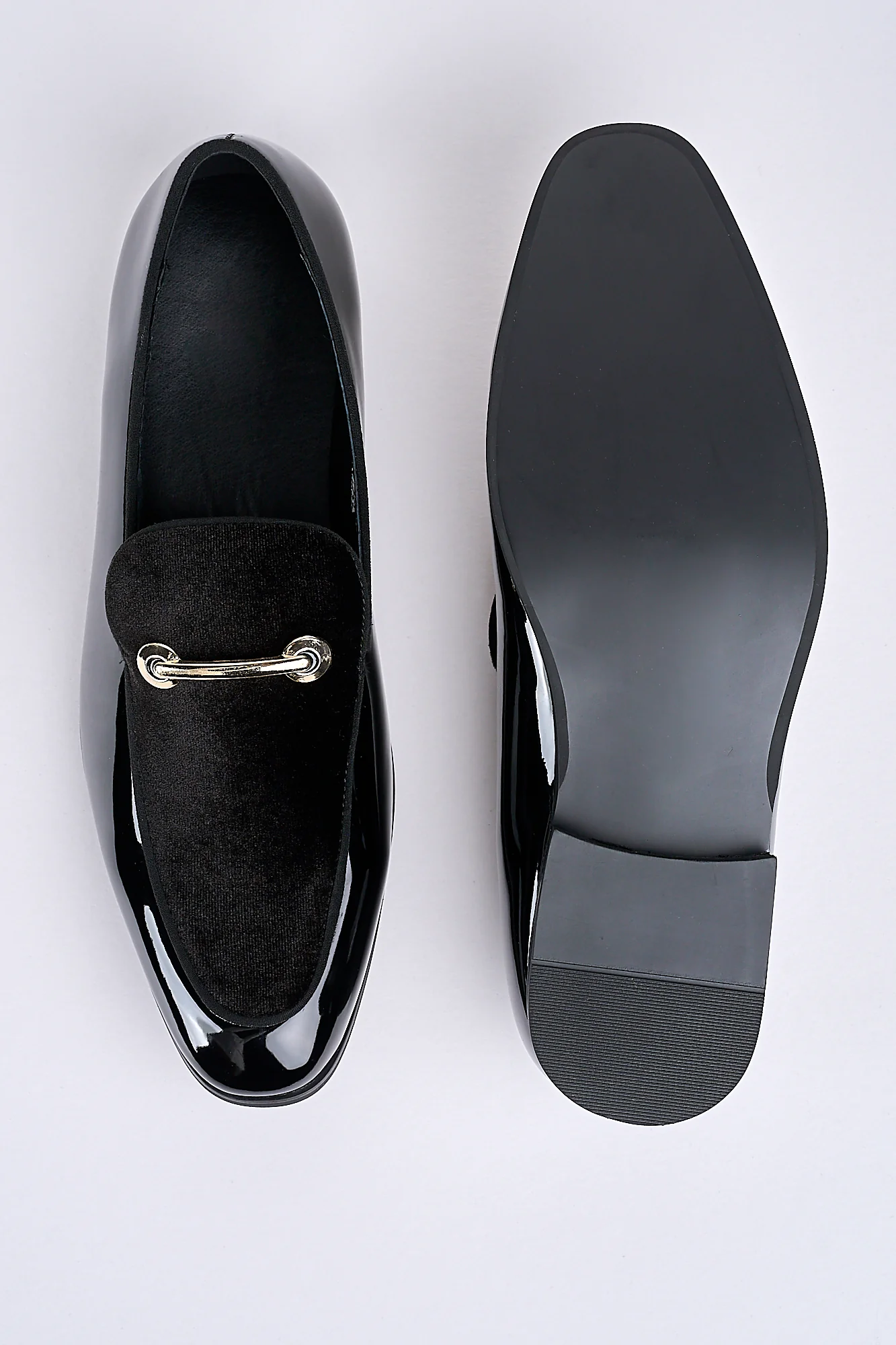 Alessandro Bar-Detail Patent Loafers – Obsidian Black - Image 6