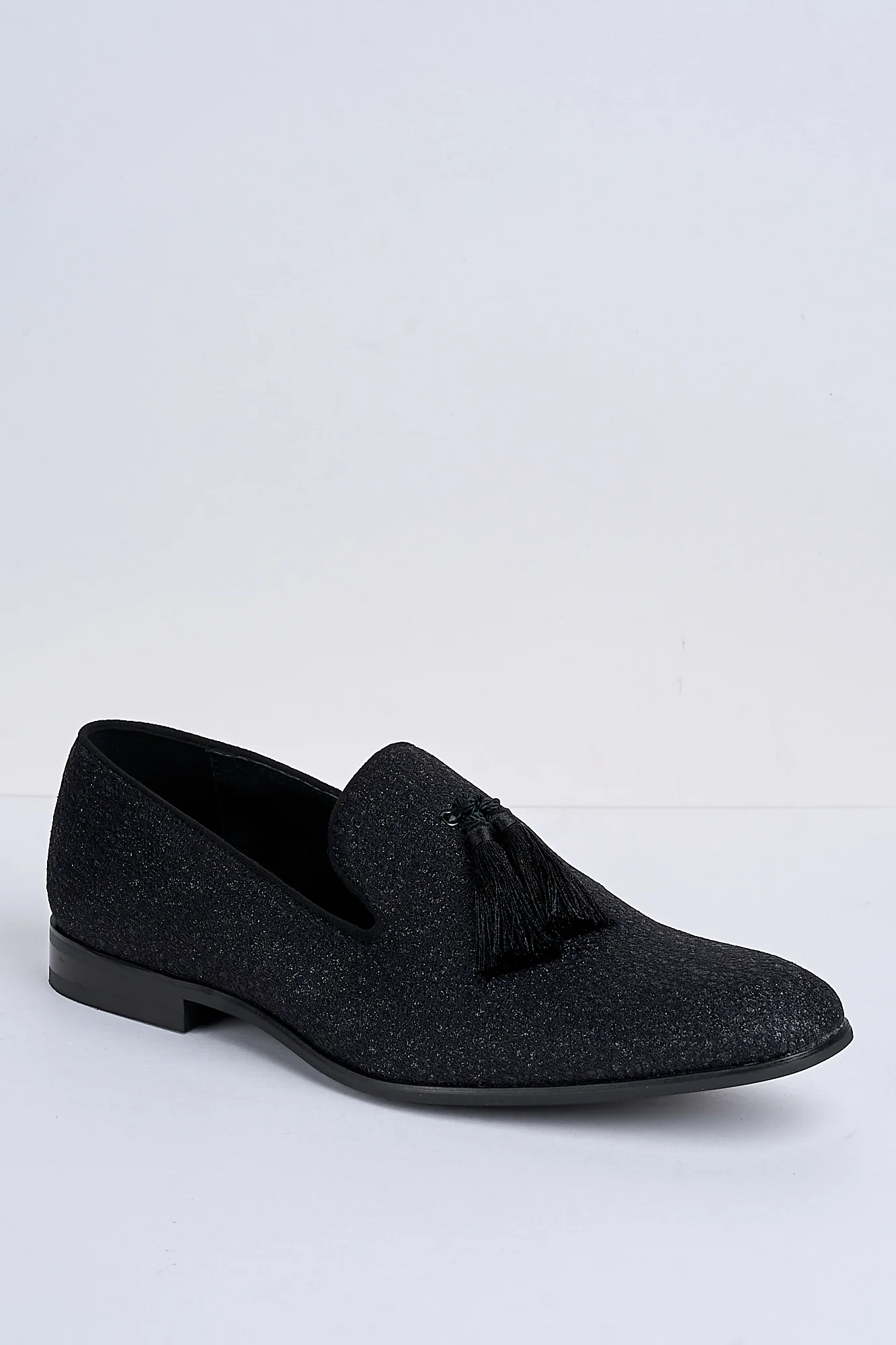 Alessandro Shimmer Tassel Loafers – Midnight Onyx - Image 8