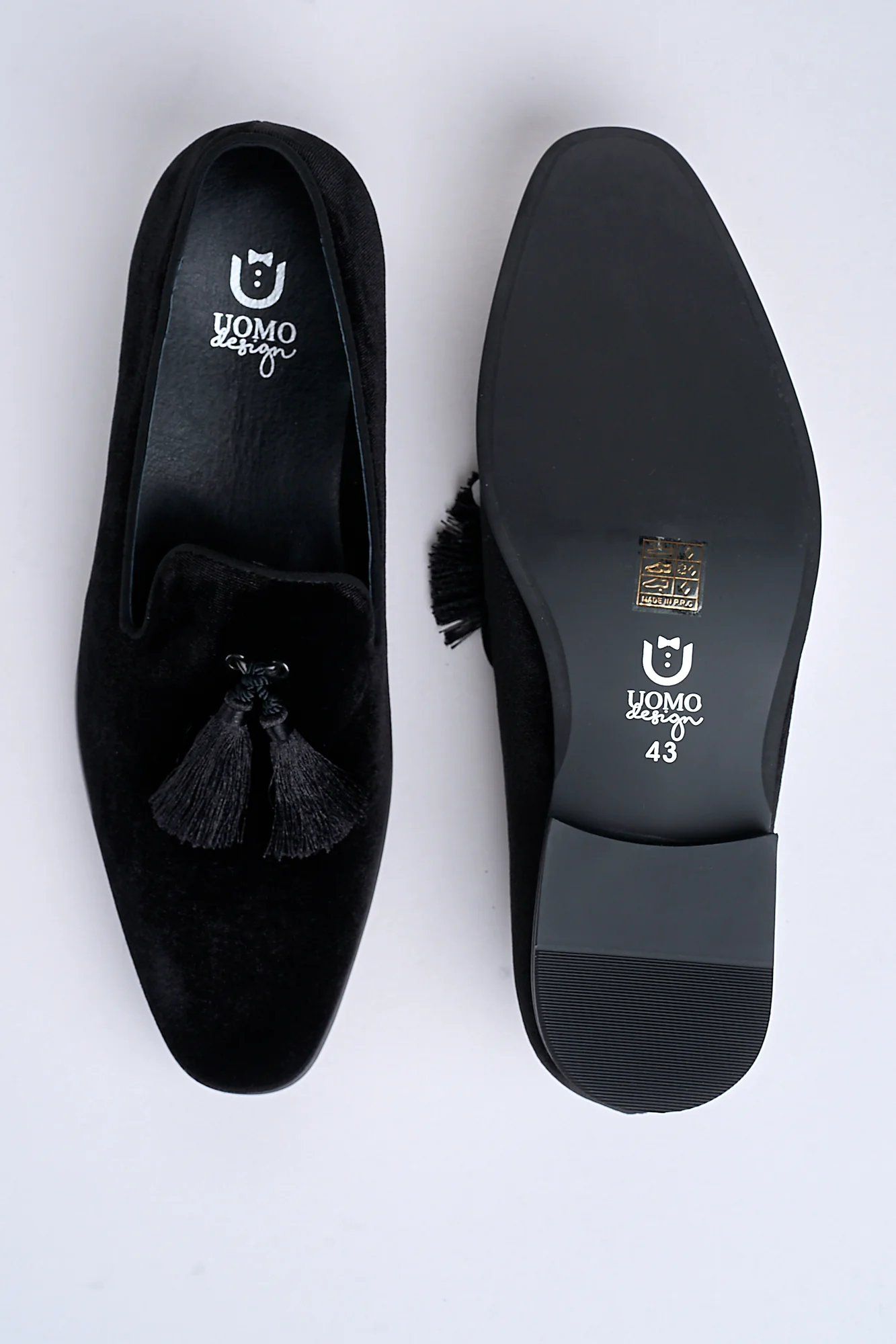 Alessandro Velvet Tassel Loafers – Jet Black - Image 4