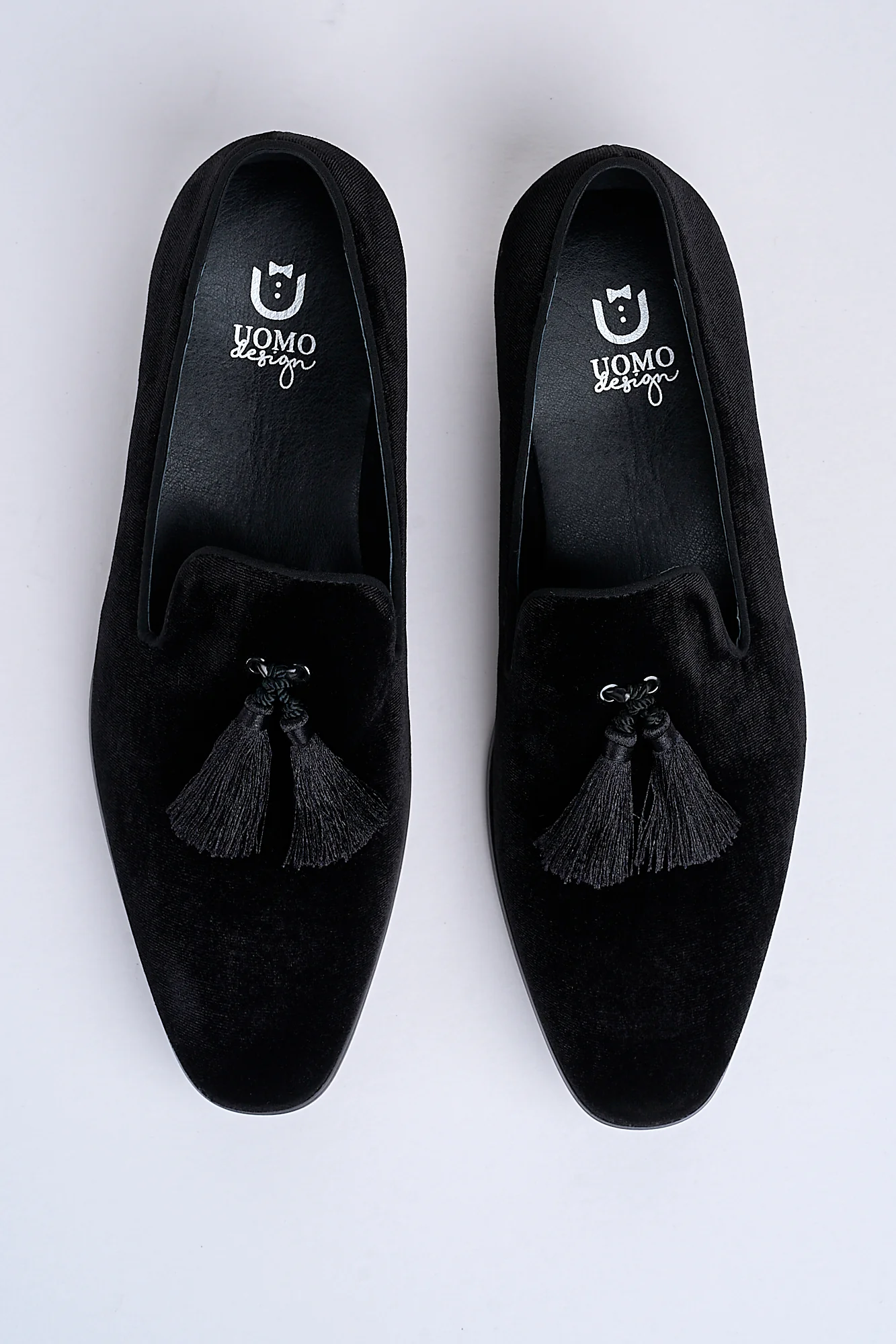Alessandro Velvet Tassel Loafers – Jet Black - Image 6