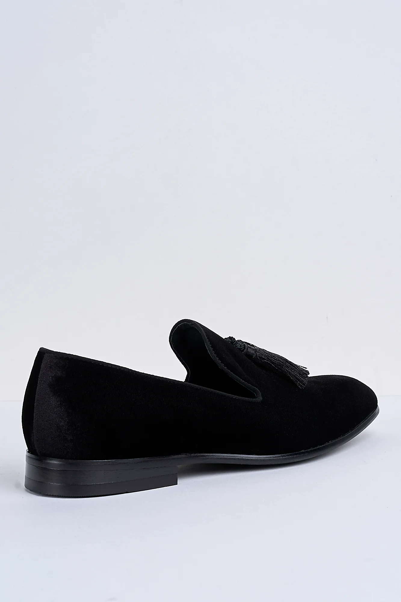 Alessandro Velvet Tassel Loafers – Jet Black - Image 7