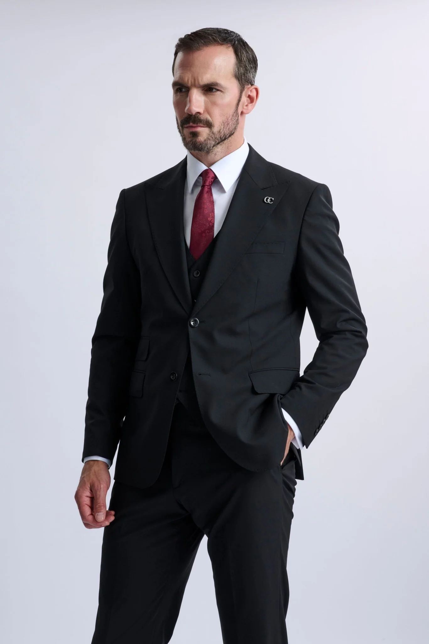 Amedeo 3-Piece Black Suit - Image 5