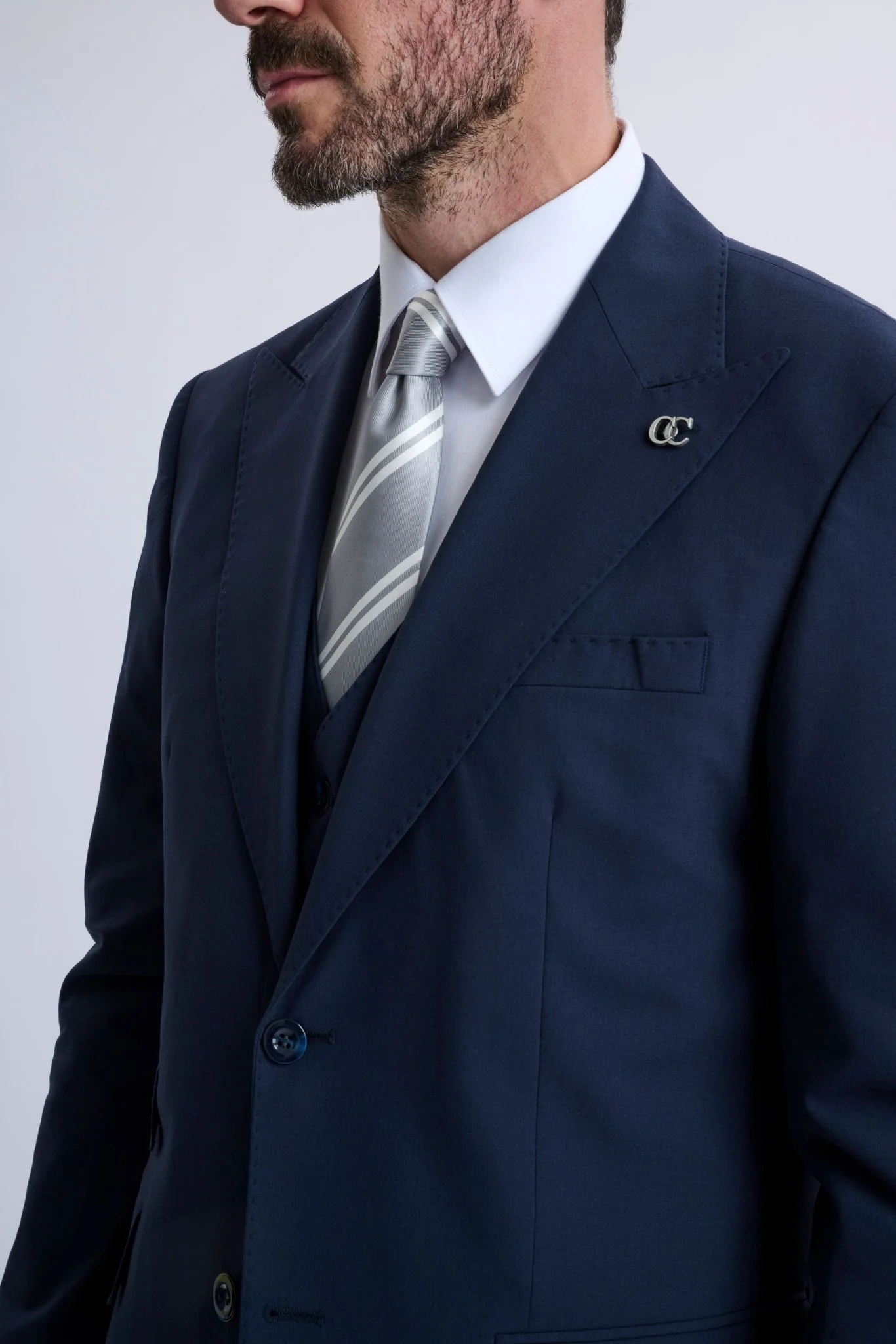 Amedeo 3-Piece Navy Suit - Image 9