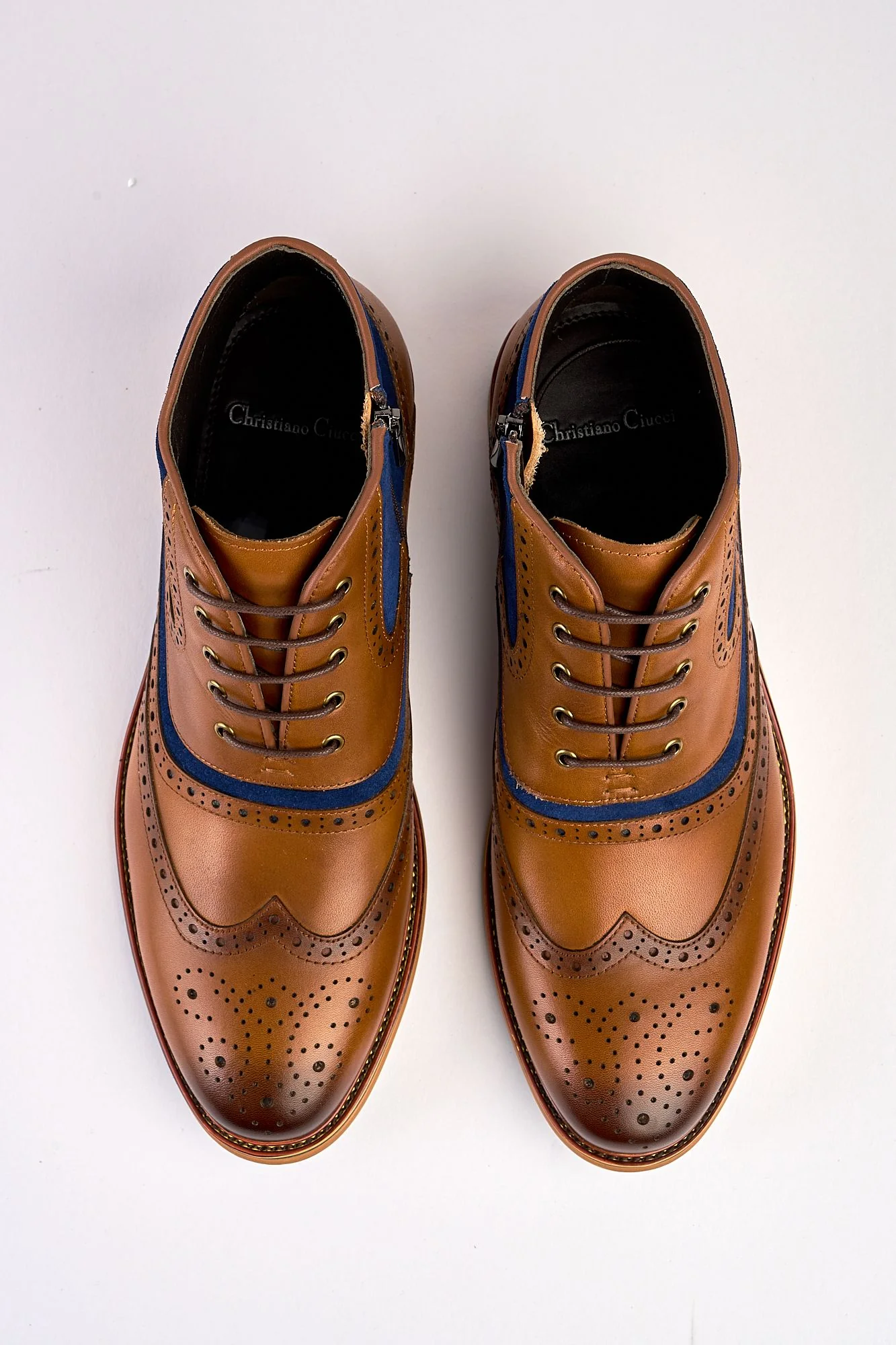 Antonio Boot Tan/Blue - Image 3