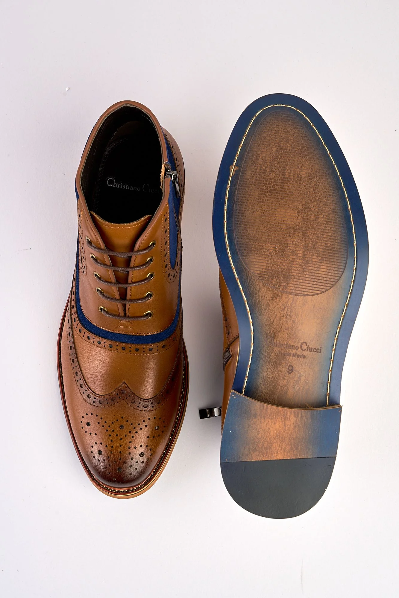 Antonio Boot Tan/Blue - Image 4