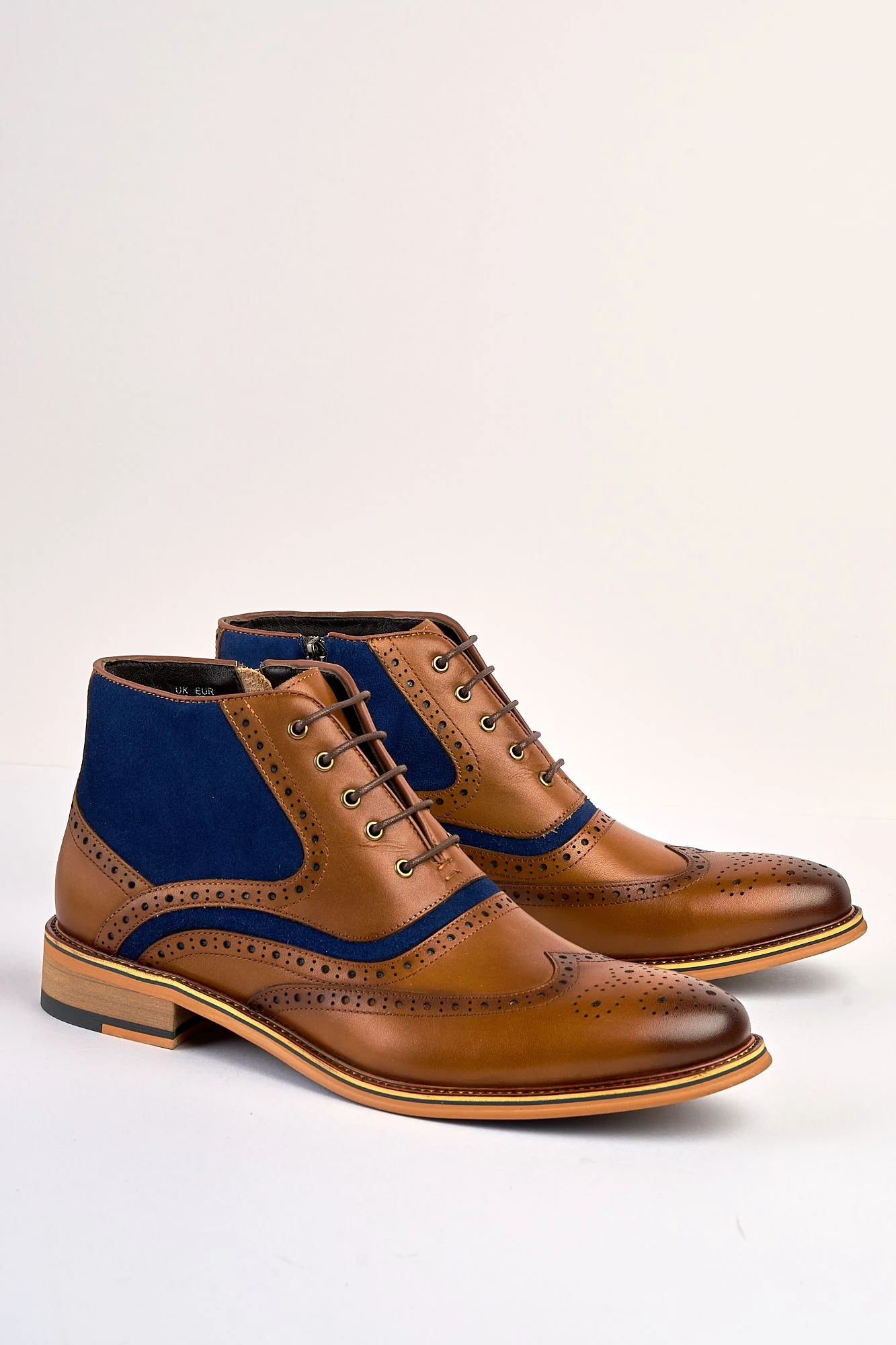 Antonio Boot Tan/Blue - Image 6