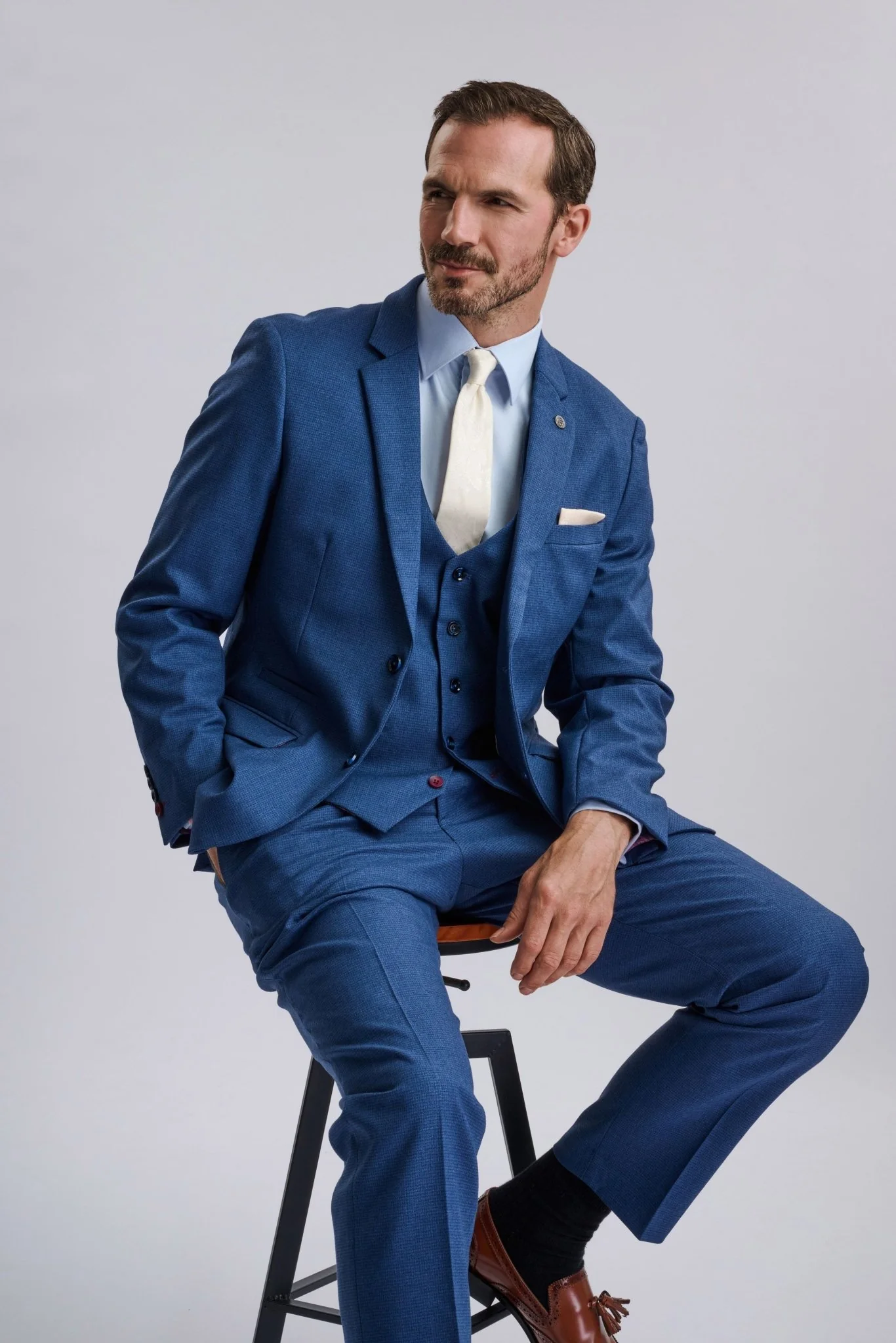 Ashley – Navy Blue Three-Piece Suit - Image 6