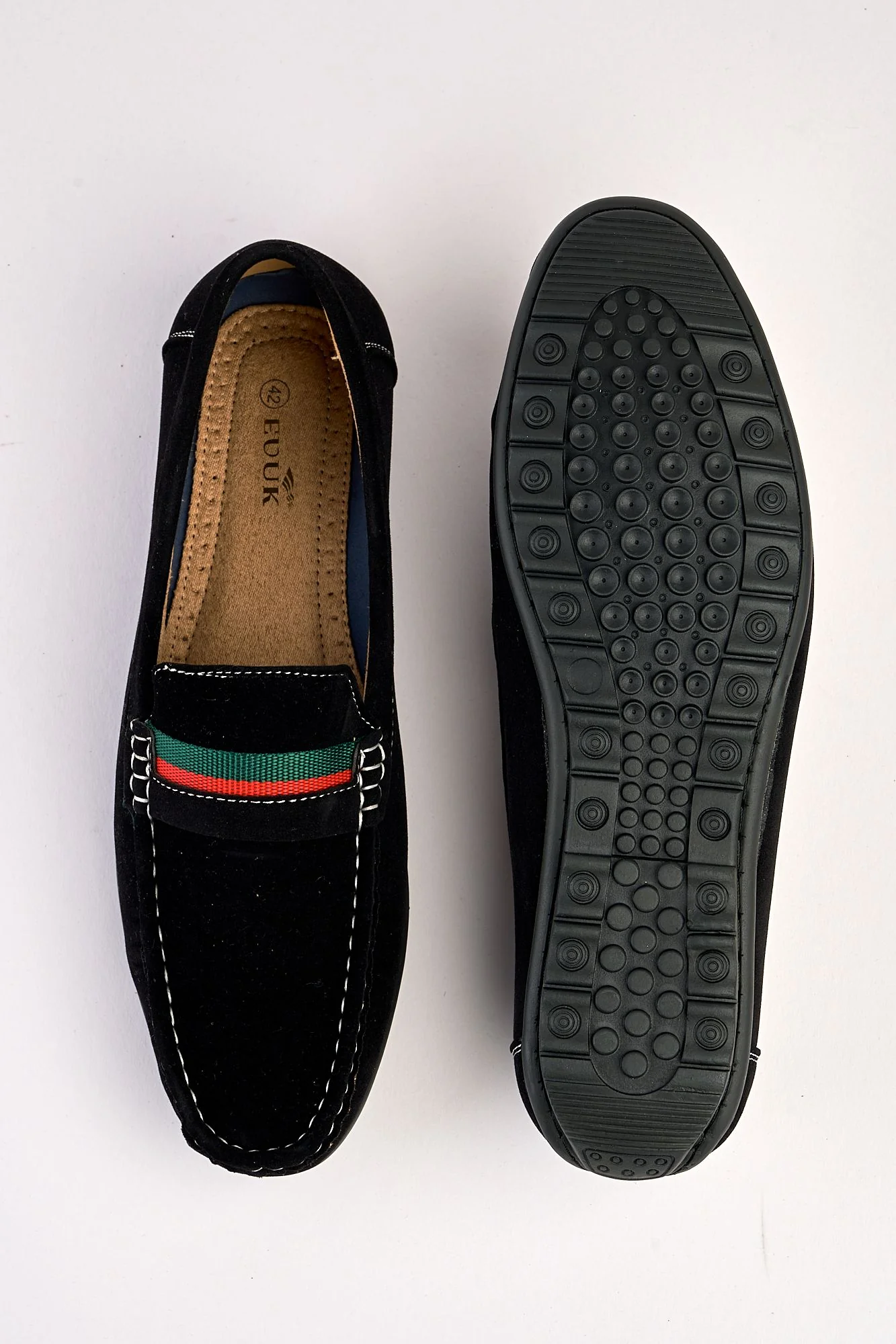 Azzurro Black Suede Loafers - Image 3