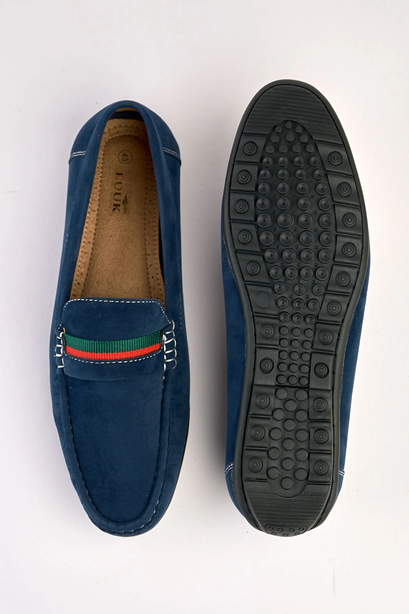 Azzurro Navy Suede Loafers - Image 6
