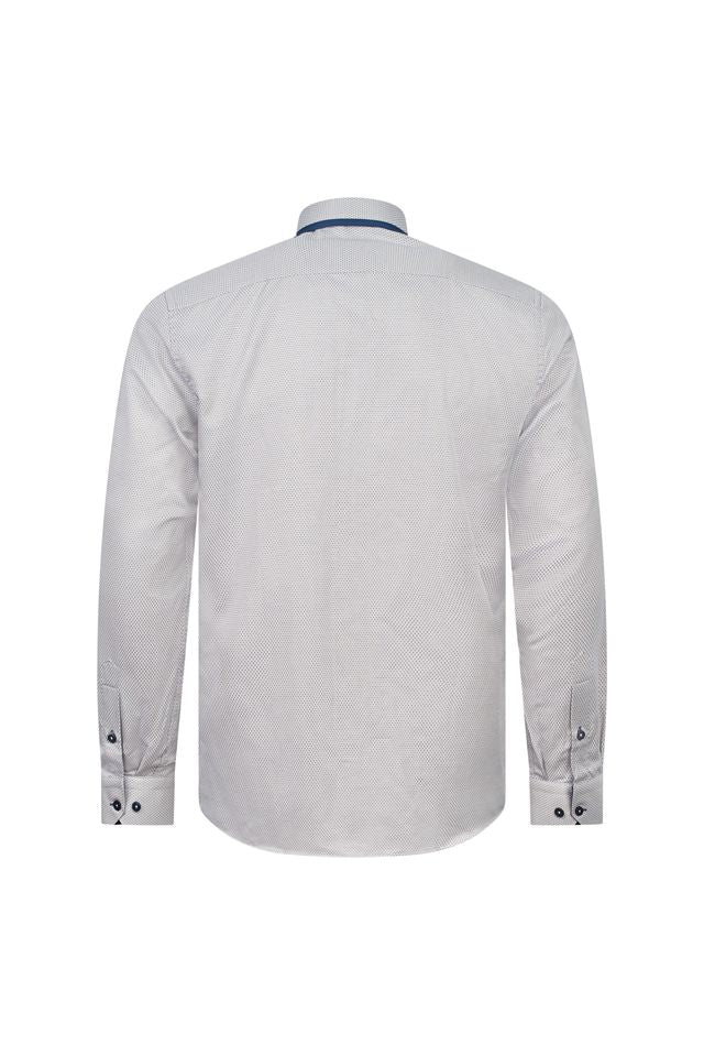 Blue Contrast Trim Shirt - Image 3