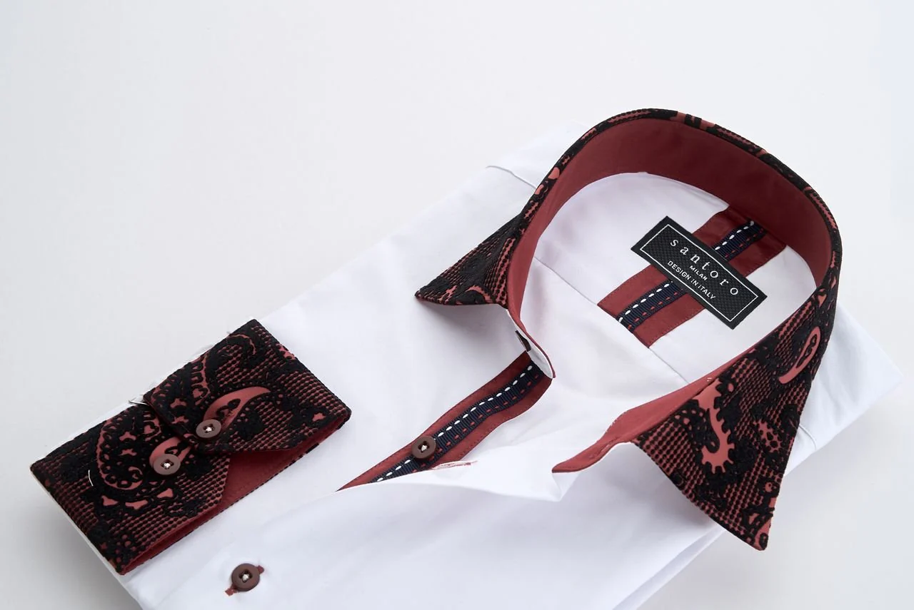 Signature Shirt with Paisley Contrast - Image 4