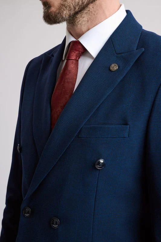 Bromley Double Breasted Navy Blazer - Image 5