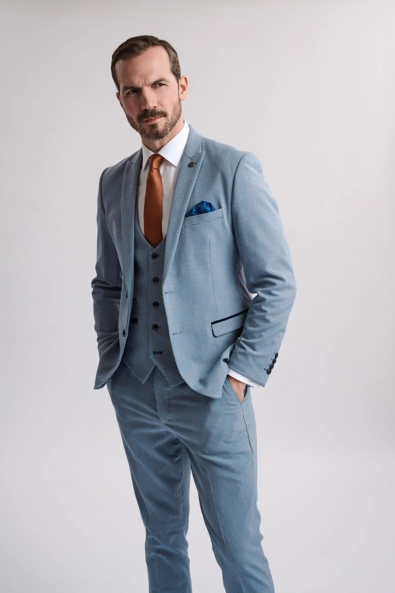 Bromley Sky 3 Piece Suit - Image 3