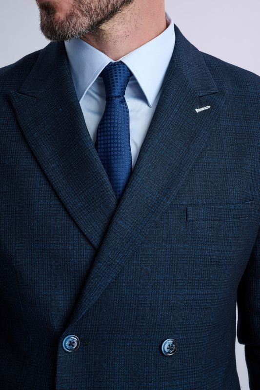 Caridi Navy Double Breasted Two Piece Suit - Image 8