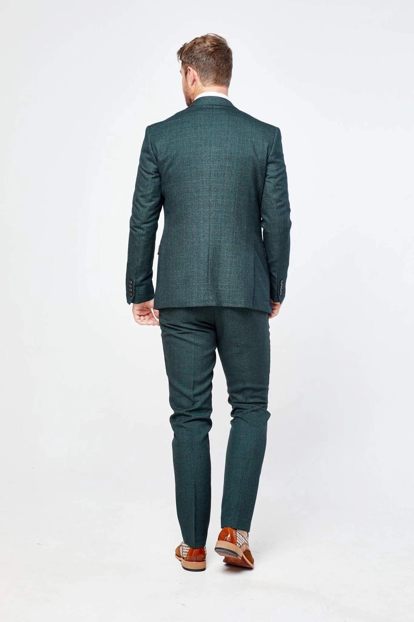 Caridi Olive Check Three Piece Suit - Image 2