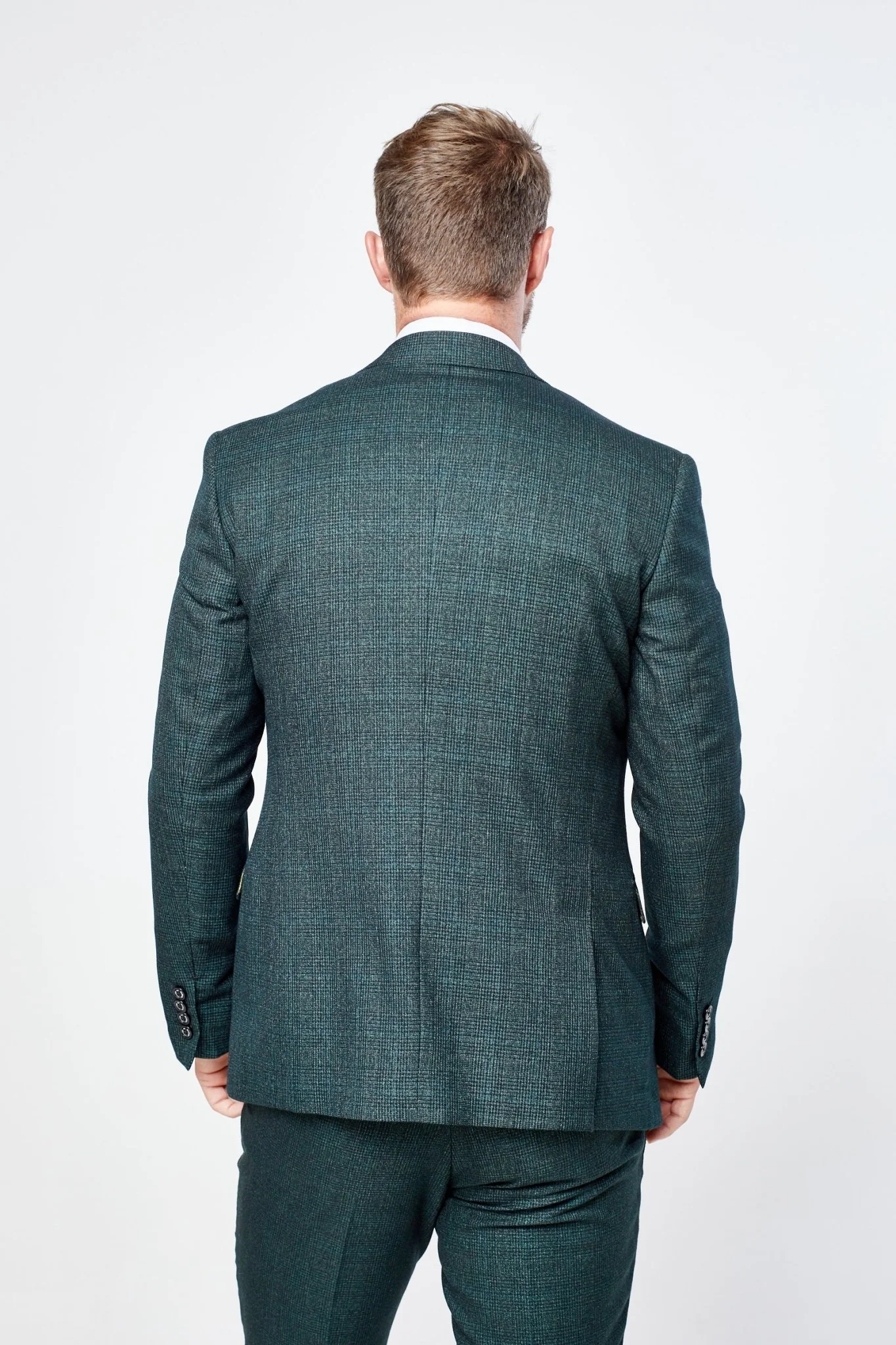 Caridi Olive Check Three Piece Suit - Image 3
