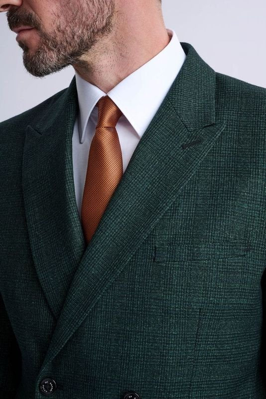 Caridi Olive Double Breasted Two Piece Suit - Image 8