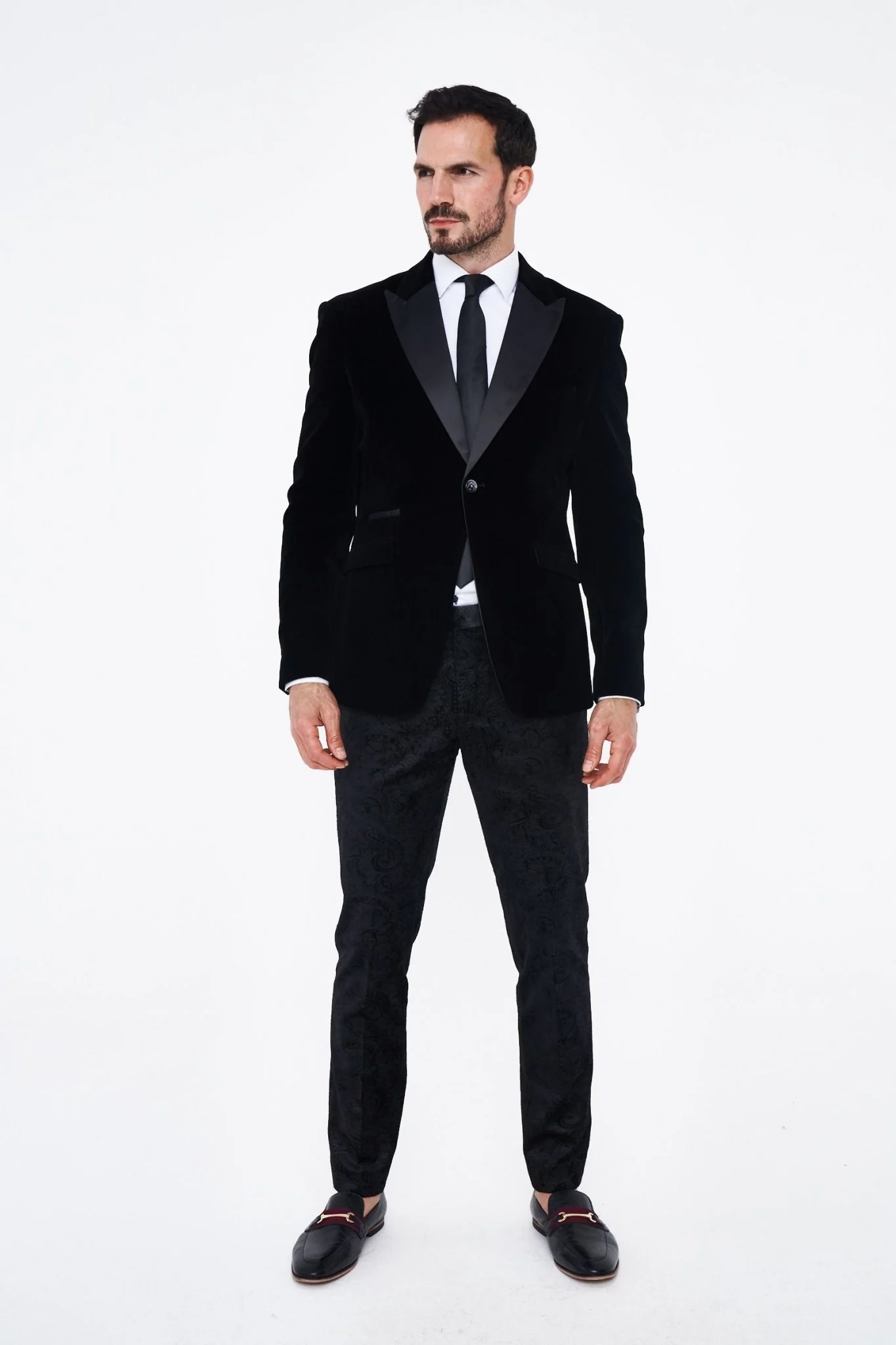 Cavani Rosa Black Velvet Blazer - Image 6