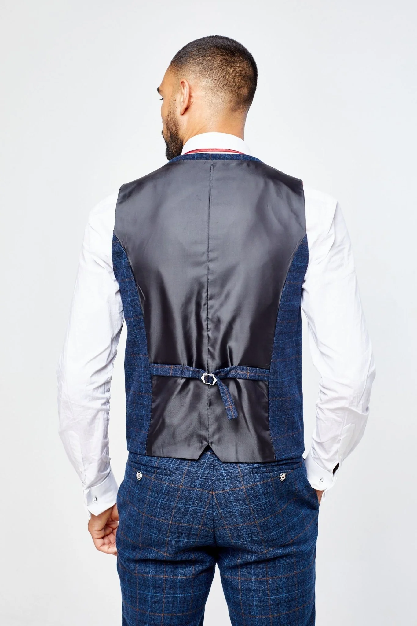 Cody Blue Check Three Piece suit - Image 10