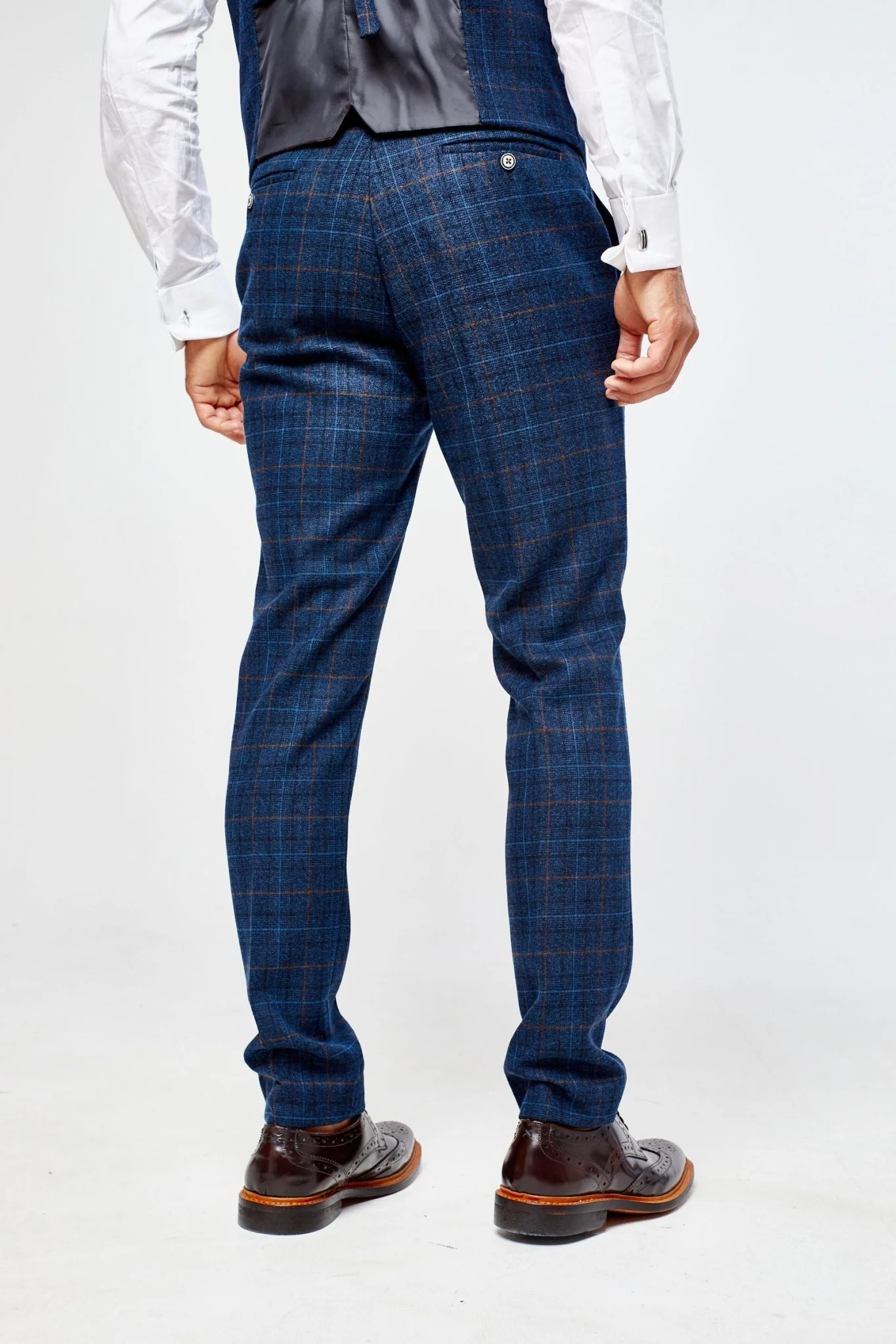 Cody Blue Check Three Piece suit - Image 13