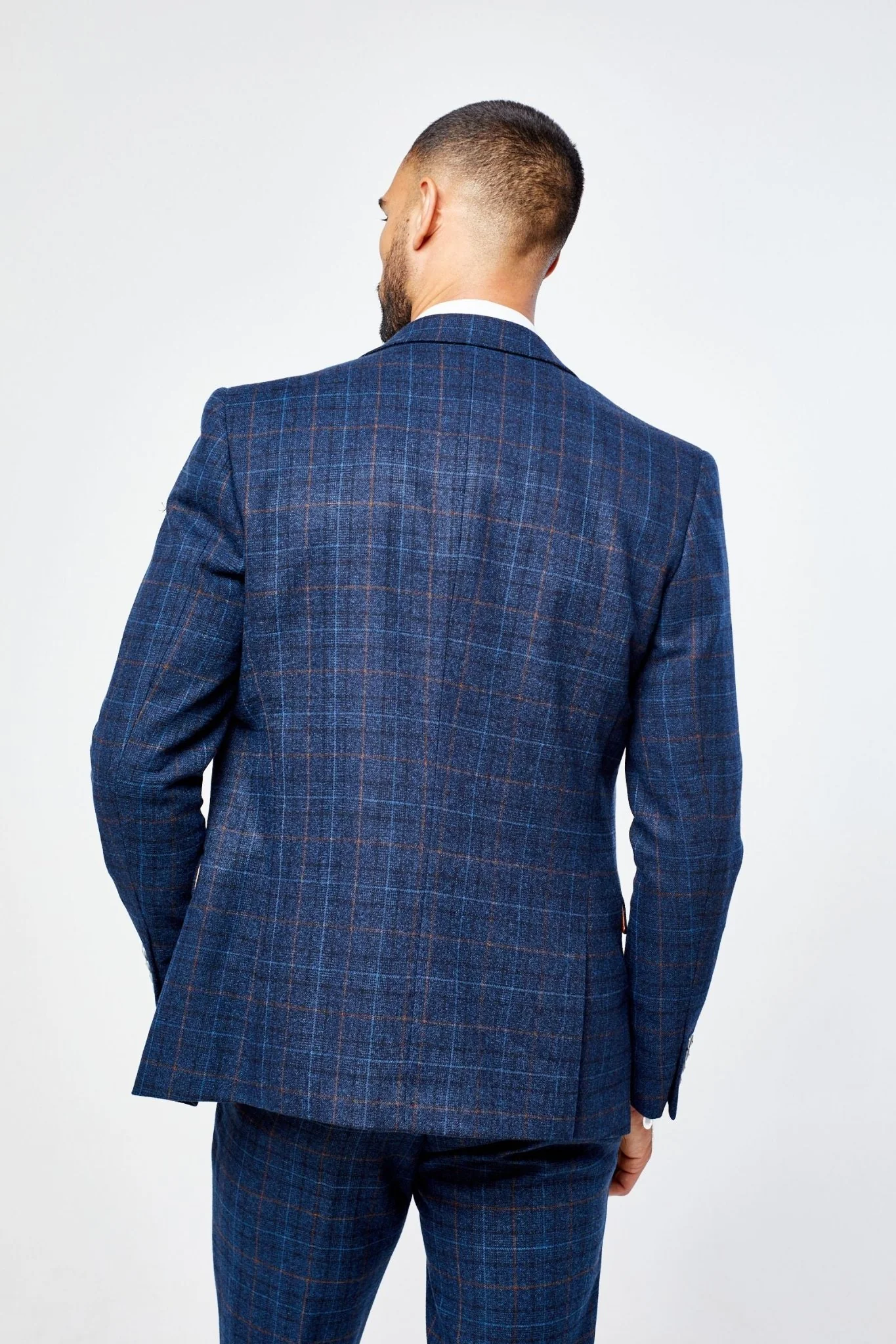 Cody Blue Check Three Piece suit - Image 4