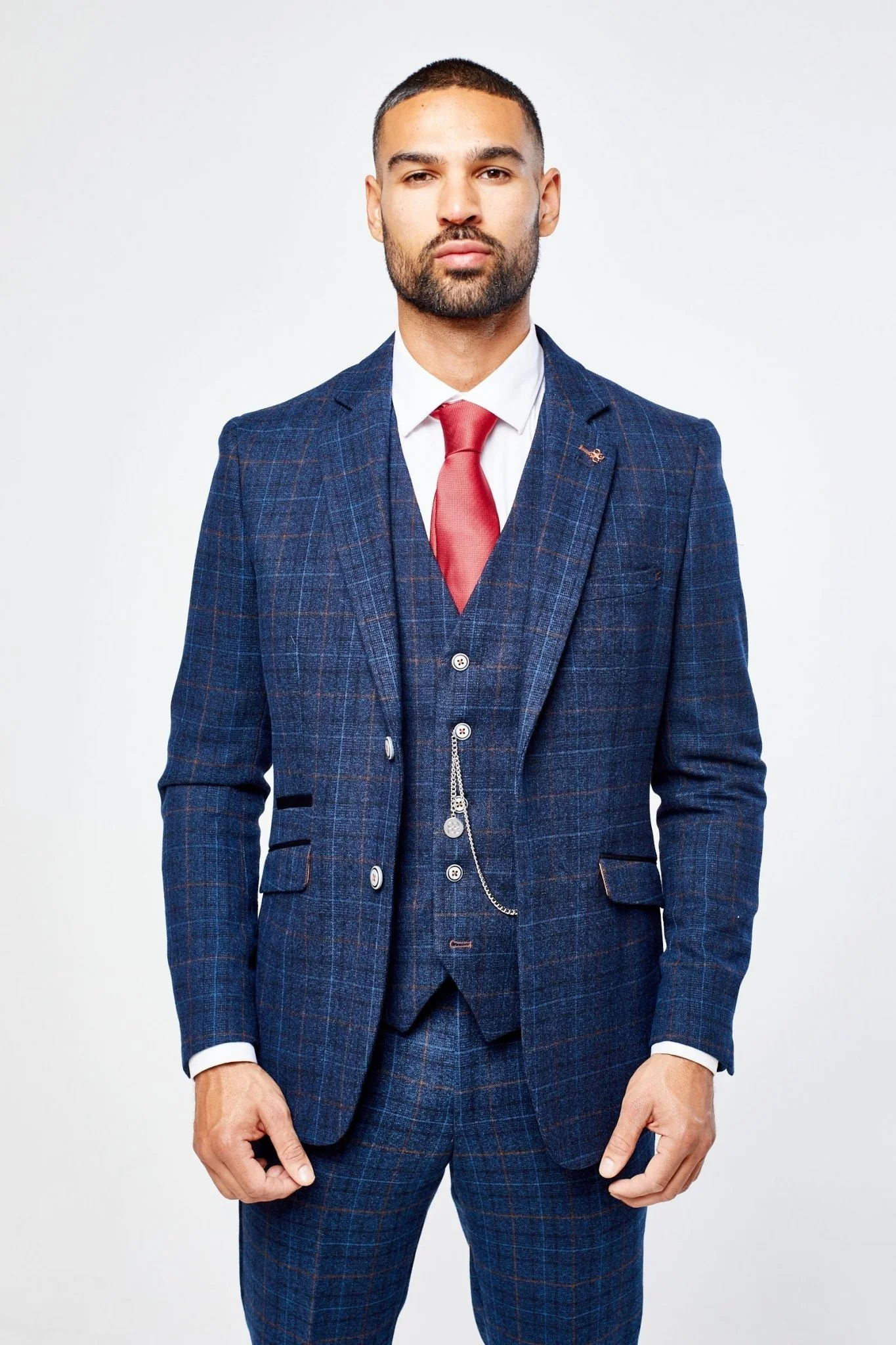 Cody Blue Check Three Piece suit - Image 6