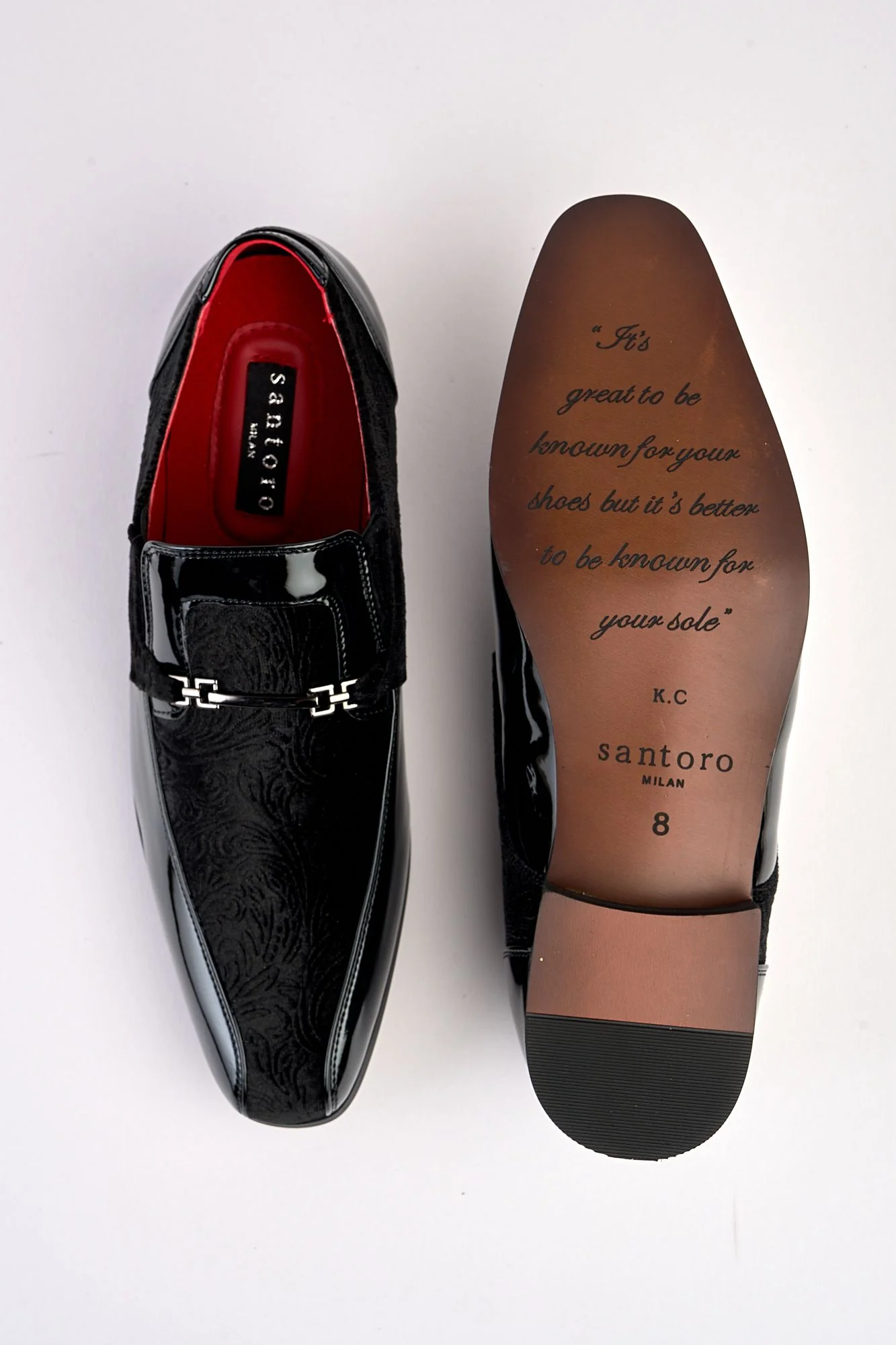 Conte Pattern Black Shoe - Image 6