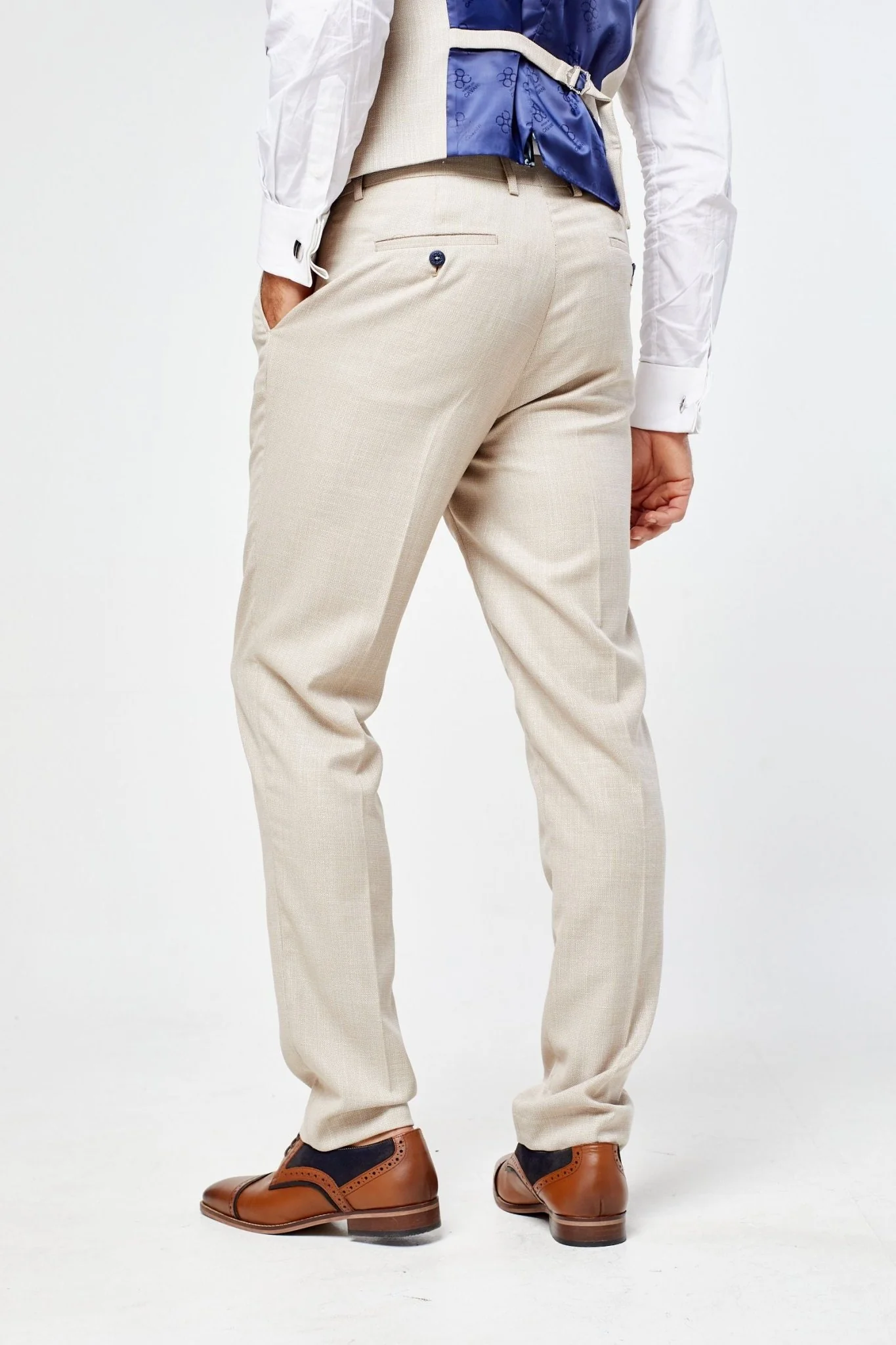Miami Beige Three Piece Suit - Image 12