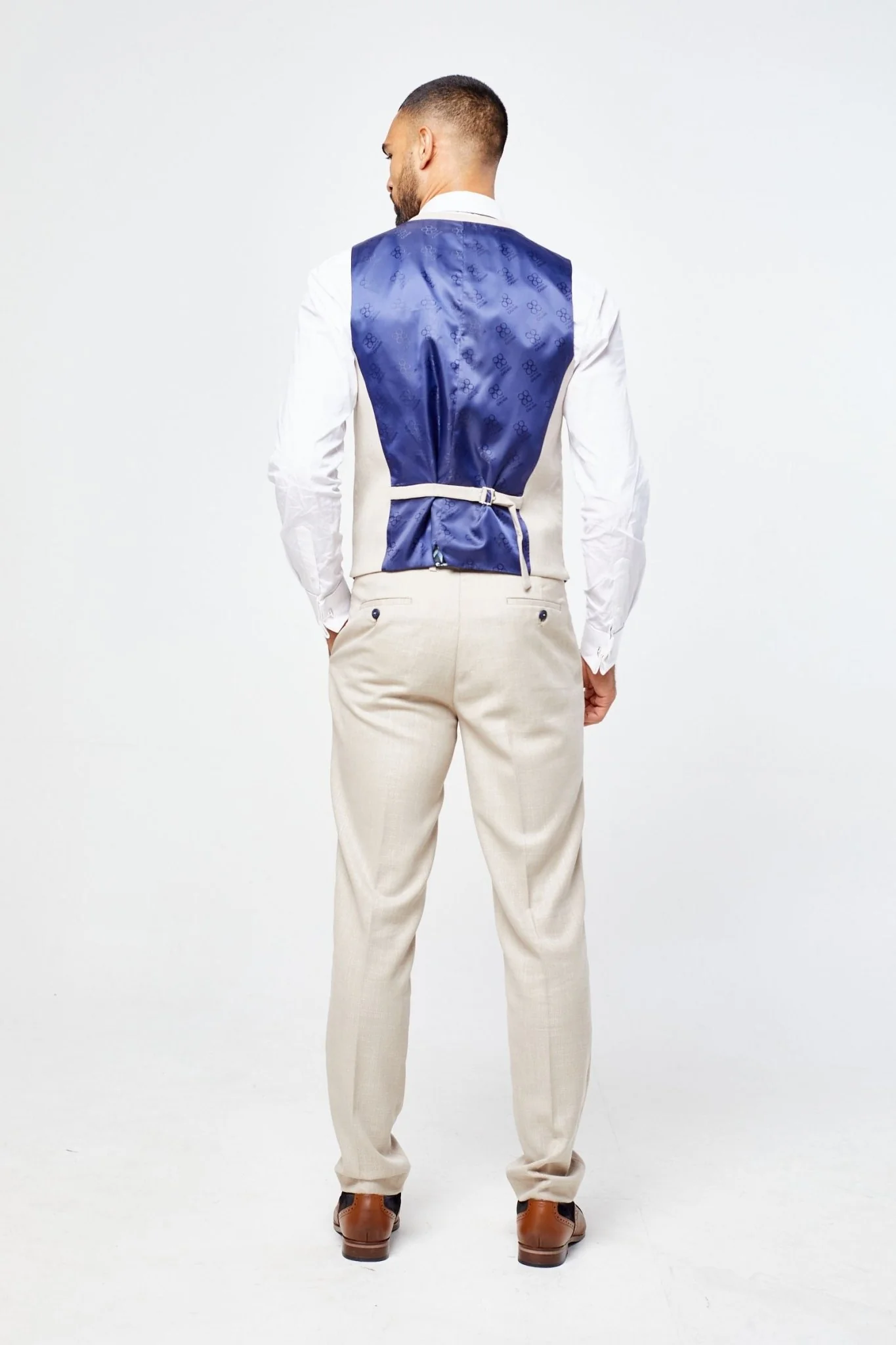 Miami Beige Three Piece Suit - Image 8