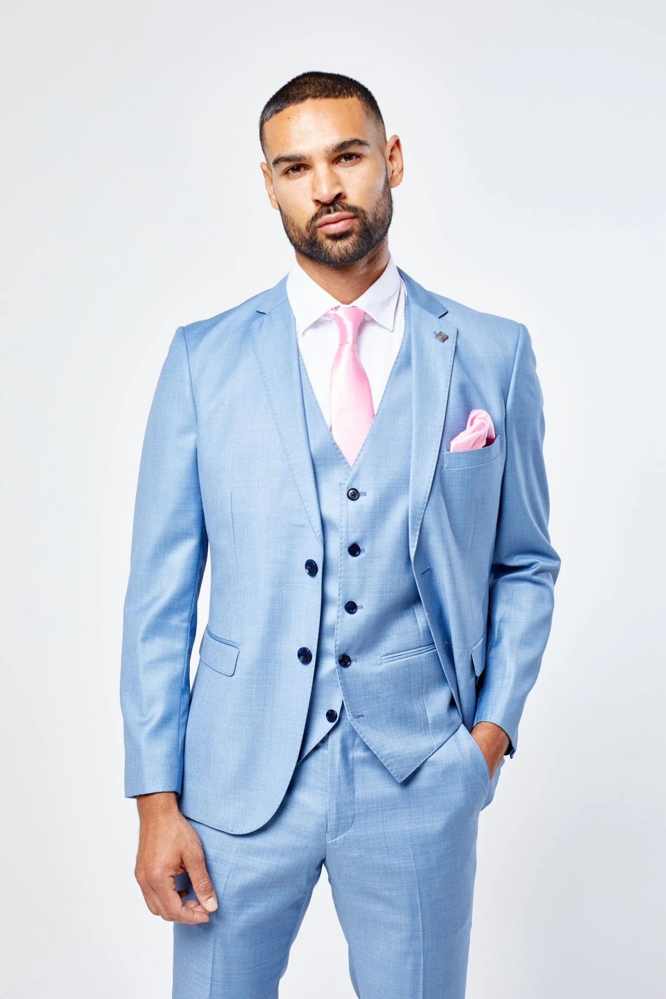 Charles Blue Three Piece Suit - Image 3