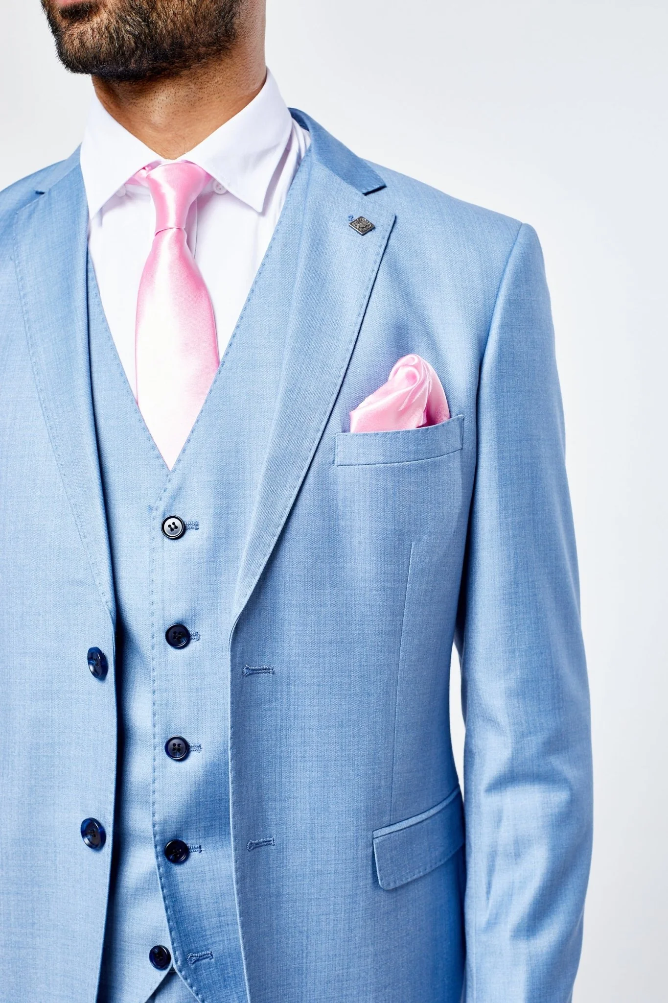 Charles Blue Three Piece Suit - Image 4