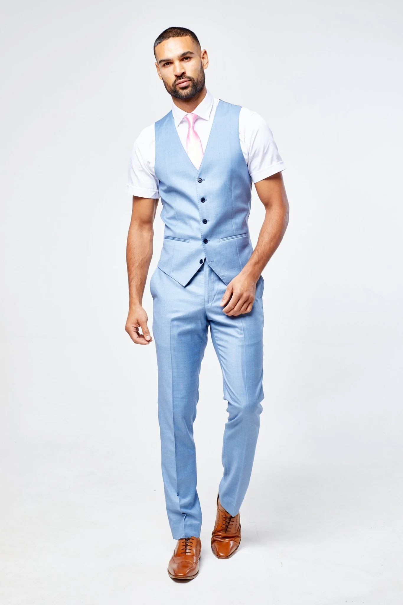 Charles Blue Three Piece Suit - Image 5