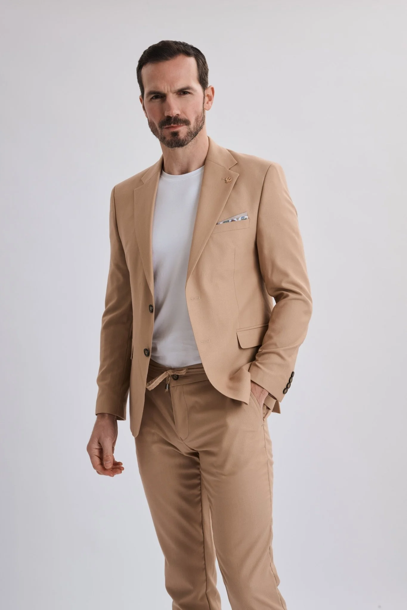 Dario Camel Two Piece Suit - Image 3