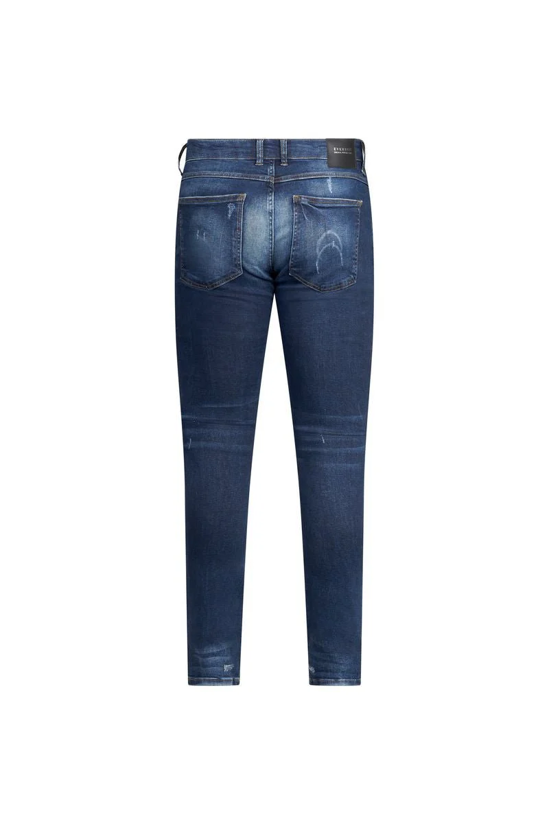 Dark Blue Distressed Jeans - Image 2