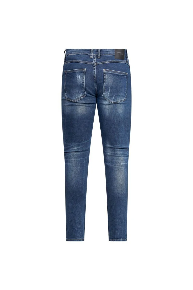 Dark Blue Washed Skinny Jeans - Image 2
