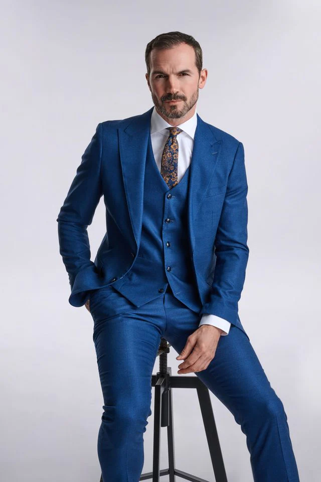 Diaz Blue Three Piece Suit - Image 4