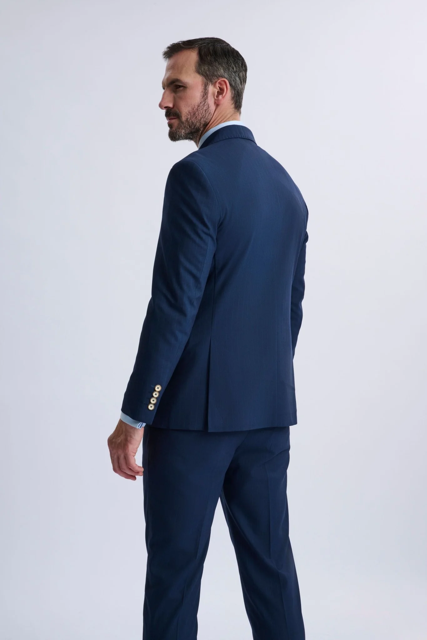 Fabrizio Navy Pinstripe Double-Breasted Suit - Image 4