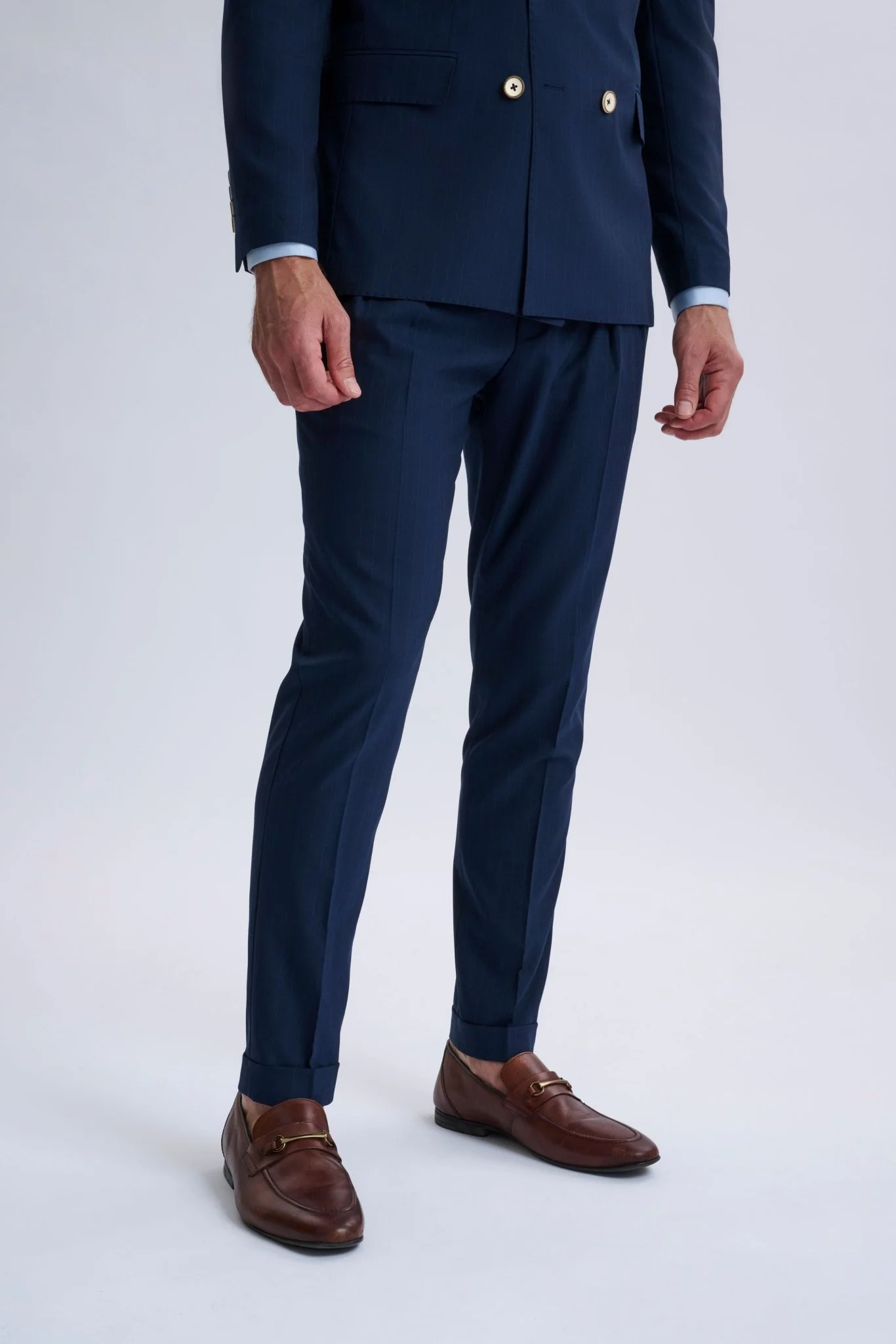 Fabrizio Navy Pinstripe Double-Breasted Suit - Image 5
