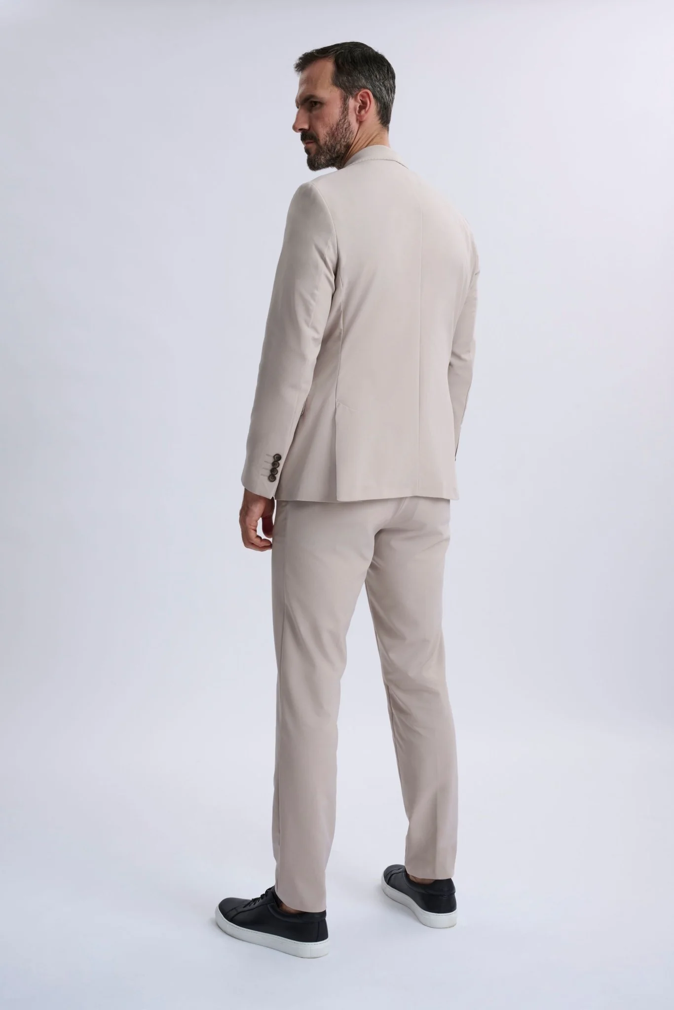 Ettore Smart Casual Suit Beige - Image 2
