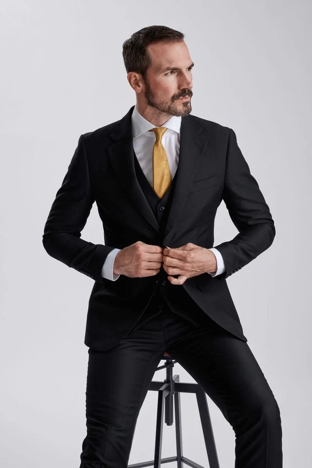Fabio Black Three Piece Suit - Image 4