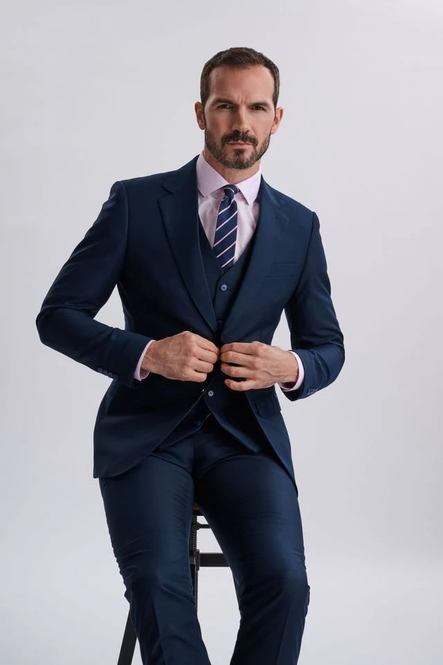 Fabio Navy Three Piece Suit - Image 4