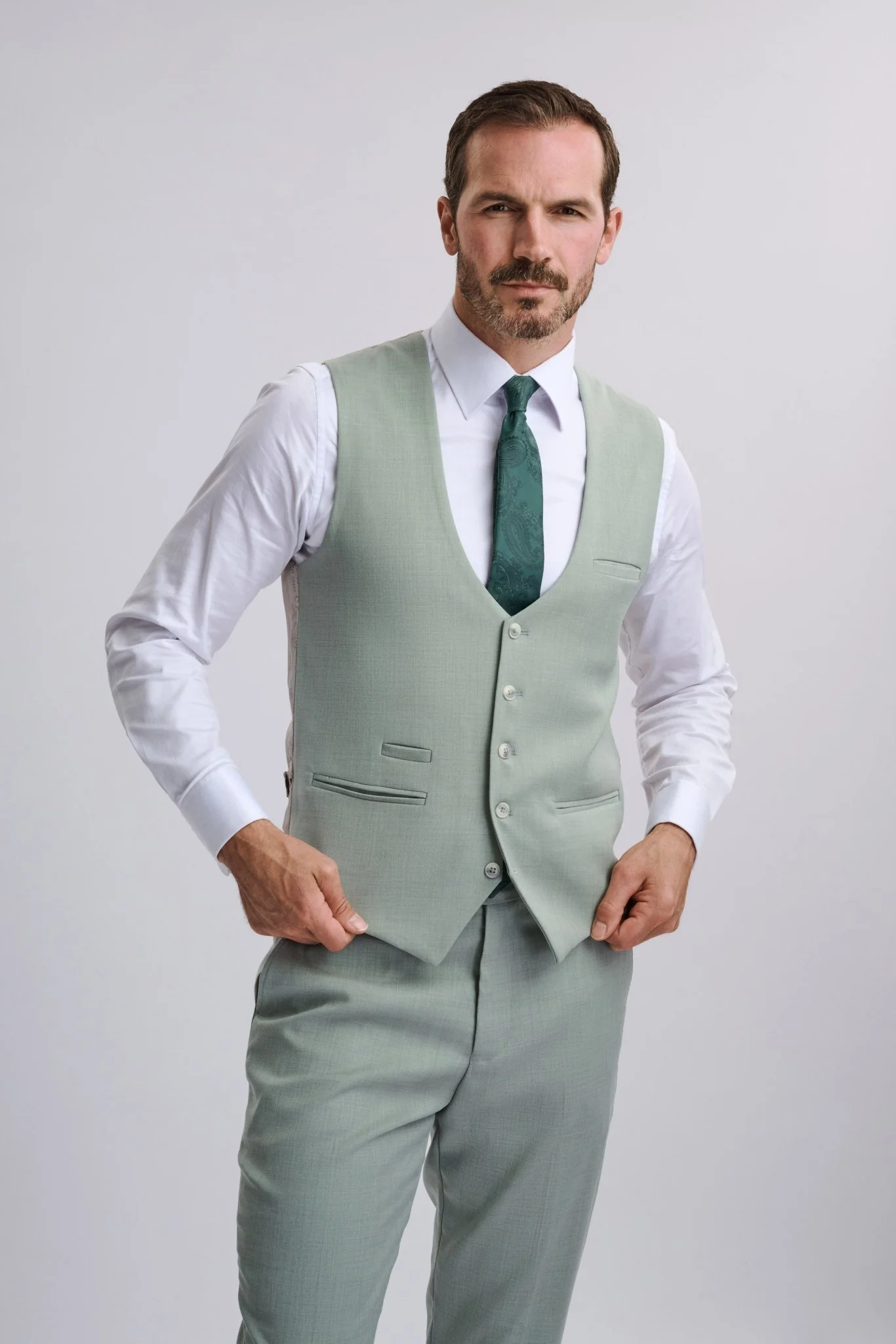 Finley - Moss Green Three Piece Suit - Image 2
