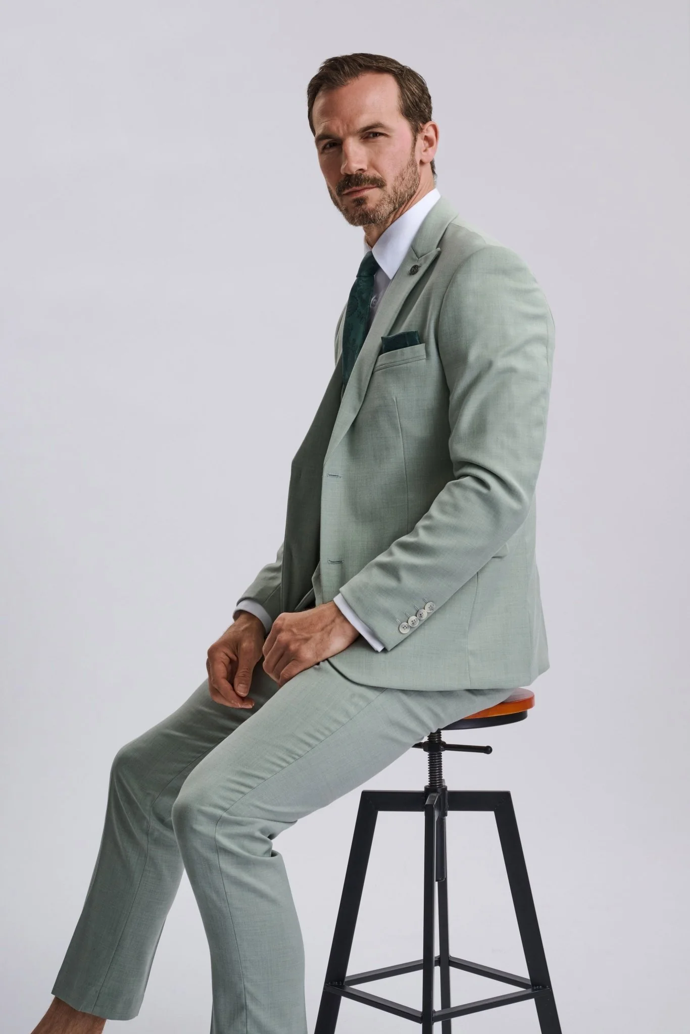 Finley - Moss Green Three Piece Suit - Image 4