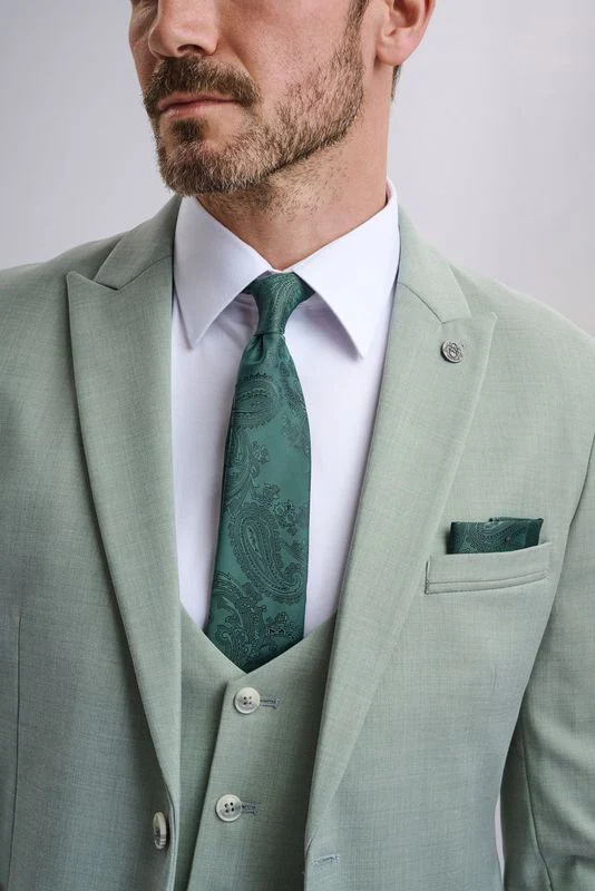 Finley - Moss Green Three Piece Suit - Image 6