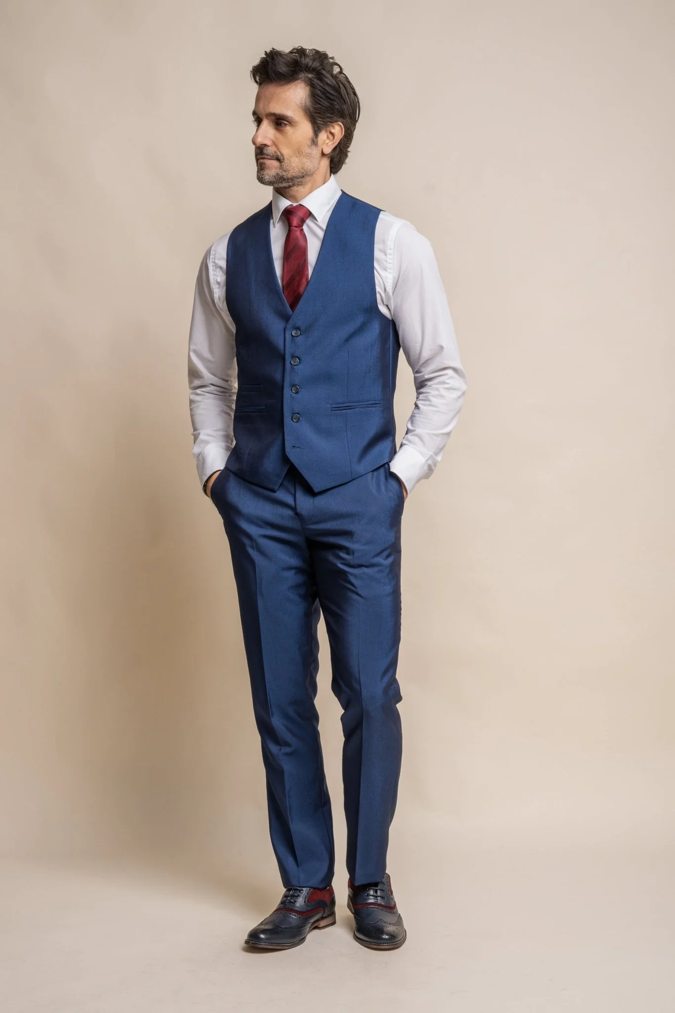 Ford Blue Regular Three Piece Suit - Image 2