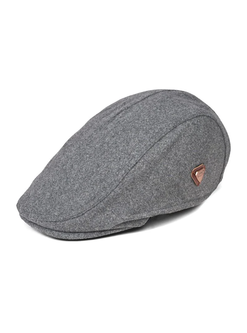 Franco Grey Felt Flat Cap - Image 3