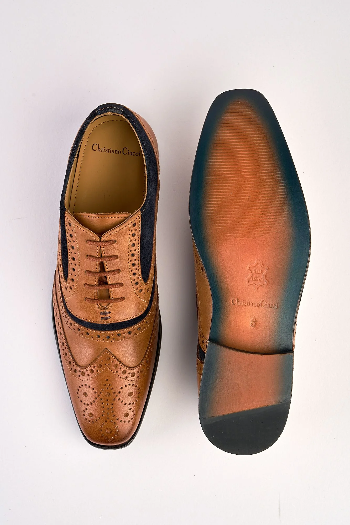 Gianni Tan Navy Brouge - Image 7