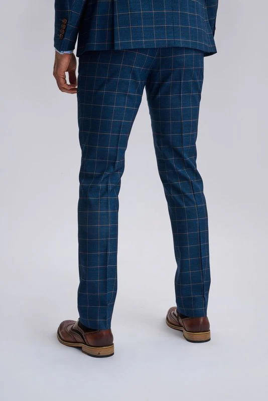 Hamleys Men's Navy Check Three Piece Suit - Image 7