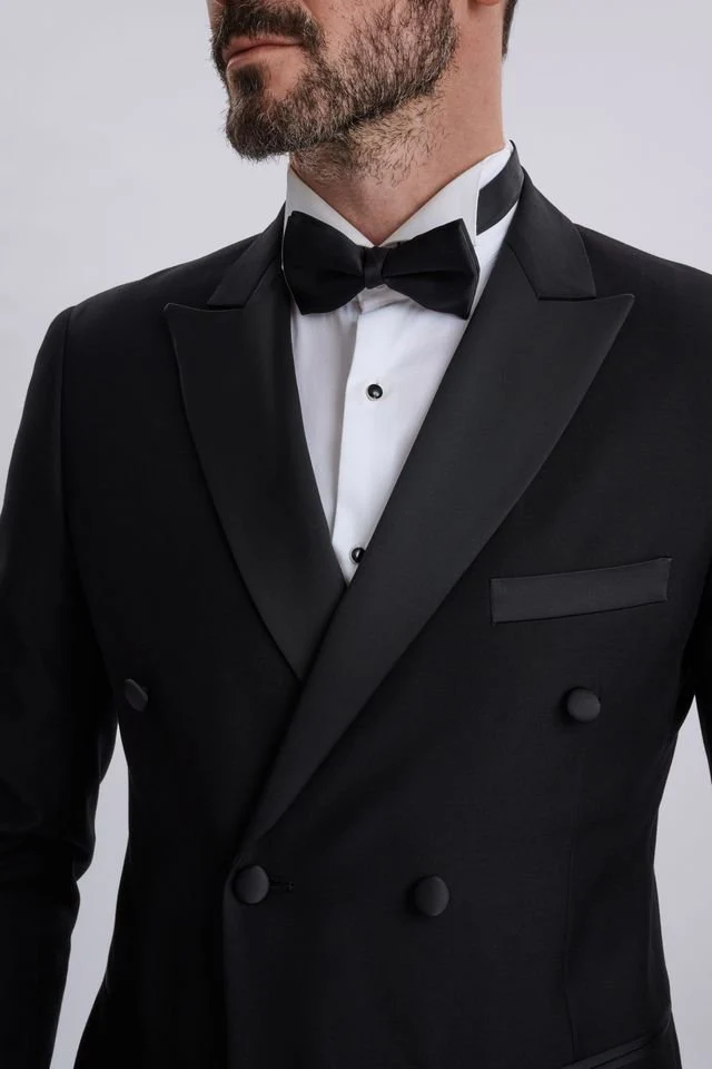 Harry Black Two Piece Double Breasted Tuxedo - Image 4