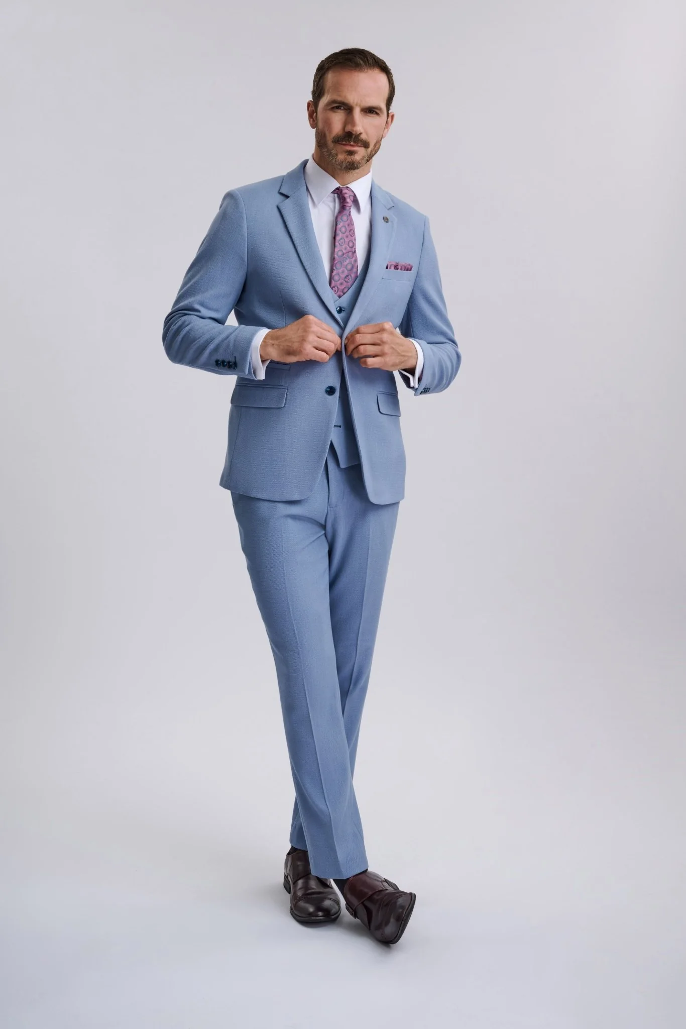 HM5 - Sky Blue Three Piece Suit